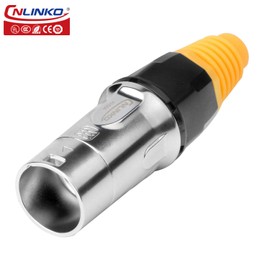 CNLINKO YT-RJ45 Waterproof Plug, Aviation Plug with Dual Port 180° to 90° Panel Mounting Sockets, 8P8C Ethernet Plug for Home Networks, Industrial Applications