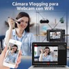 Diyeeni Cámara Digital con Pantalla LCD Abatible, Cámara UHD 4K