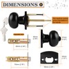 Probrico Keyed Entry Door Locks Black Door Knobs, Interior Door