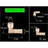 Brass Barb Hose Fitting, Elbow Pipe Connector Hose Barb to