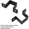 VANROUG 4 Pieces Square Pipe Clamps U Shaped Connection Bracket