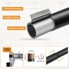 Adjustable Rustic Wood Curtain Rods for Windows 32-144 Inch,Black