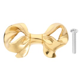 DOITOOL Brass Bow Shape Cabinets Knobs: Vintage Cabinet Knobs Gold Decorative Bow Drawer Knobs Gold Dresser Knobs for for Cabinet Drawer Cupboard Pulls Handle, Gold
