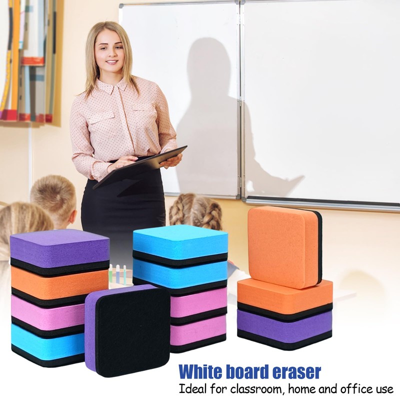 Magnetic Whiteboard Eraser,12 Pcs Mini Dry Erase Erasers,Whiteboard Eraser for