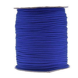 IHKFILAN Polypropylene Utility Rope Drawstring Hollow Braided PP Rope Barrier Rope Polypro Rope Braided Rope Outdoor Rope Knot Resistant (Blue, 5 mm)