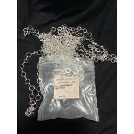 Unbranded 24' ~ Silver Plate ~ 8mm Circle Round Link Chain Off3