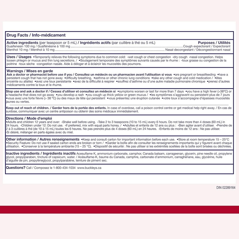 Buckley's Cough Chest Congestion (250mL)