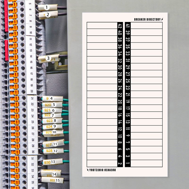Grevosea 4 Sheets Switch Board Labels Breaker Panel Labels Circuit
