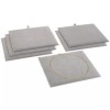 FindingKing 6 Jewelry Display Pad Tray Insert Gray Velvet Showcase