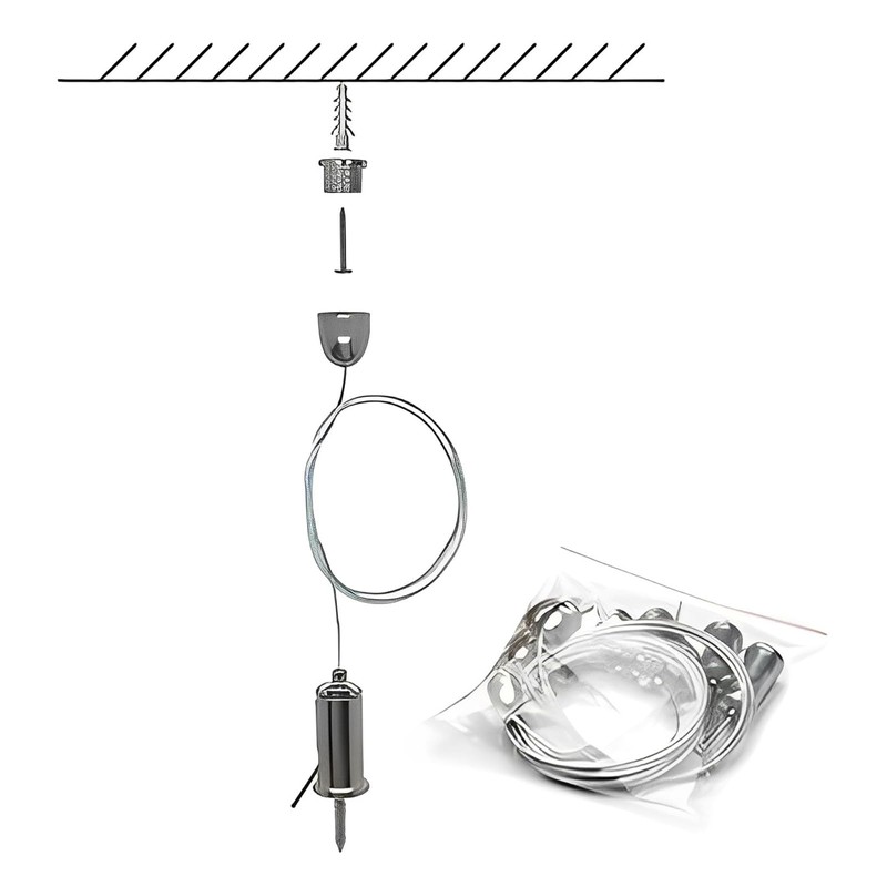 Suspension Cables Kit, Zliger 8 PCS Lamp Holder Suspension Cables