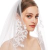 Lismyakey Bridal wedding veil Short bridal veil with hair comb