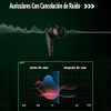 Auriculares Inalámbricos Bluetooth con Estuche de Carga, LED Verde, Negro