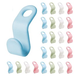 KiGesYo 48 Pcs Hanger Connector Wardrobe Storage Wardrobe Clothes Joint Hooks Closet Space Saver Convenient Multicolor