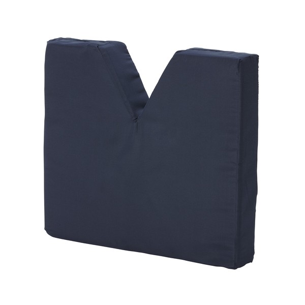 DMI Comfort Contoured Foam Coccyx Seat Cushion for Sciatica Back Pain with Supportive Hard Board Removable Insert for Chair or Wheelchair , Navy