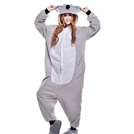 WOTOGOLD Animal Cosplay Costume Unisex Kids Gray Koala Pajamas,XS fit height 51"-55"