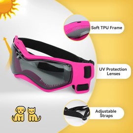 Lesypet Dog Goggles Small Breed, Dog Sunglasses UV Protection Wind Protection for Small Dogs Outdoor, Small