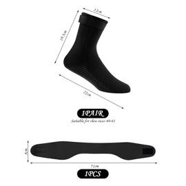 CQQNIU 1 Pair Of Snorkeling Socks And 1 Piece Of Diving Ear Protection Headband, Non-Slip Snorkeling Socks, Wear-Resistant Snorkeling Socks, Diving Equipment