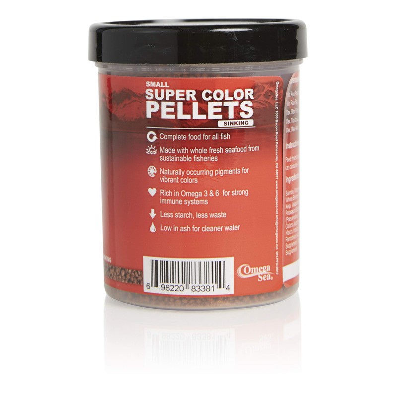 Omega One Super Color Sinking Pellets, 2mm Pellets