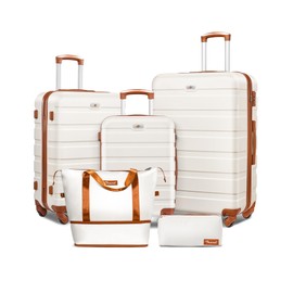 Suitour Luggage Set 3 Piece,Suitcase Set with spinner wheels,Hardside Lightweight Luggage with Spinner Wheels Durable Travel Luggage (5-Piece Luggage Set)