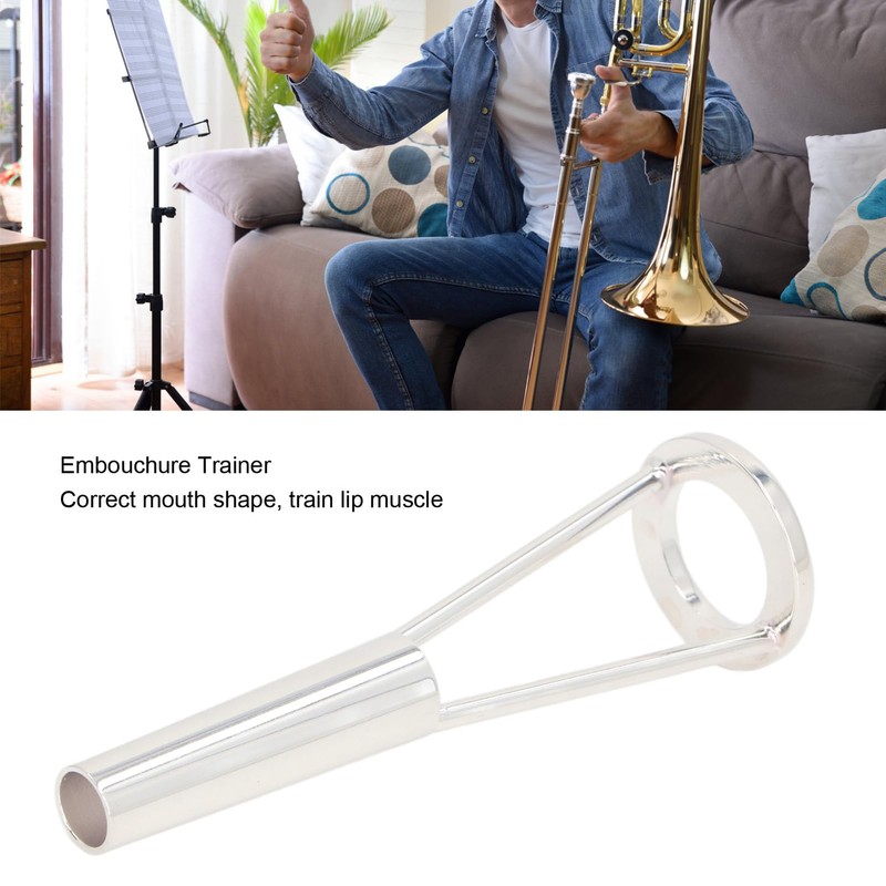 Mouth Shape Corrector Strength Trainer Hollow Neck Trumpet Trombone Mouthpiece