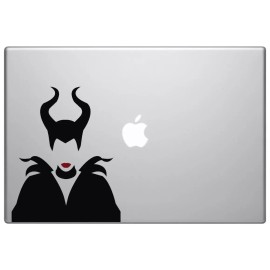 Meleficent Fairy tales character black and red lips laptop macbook mac air 6"