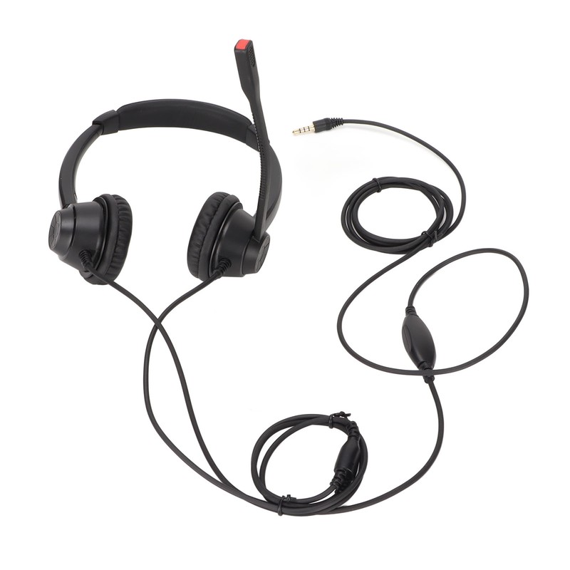 Call Center Headset Noise Cancelling Mic Supports Speaker Volume Adjustment