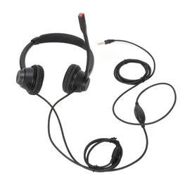 Call Center Headset Noise Cancelling Mic Supports Speaker Volume Adjustment 3.5mm Business Headset