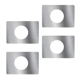 DOITOOL Door Reinforcement Plate 4pcs Stainless Steel Door Knobs Fixing Plate Bracket Door Lock Repair Plate