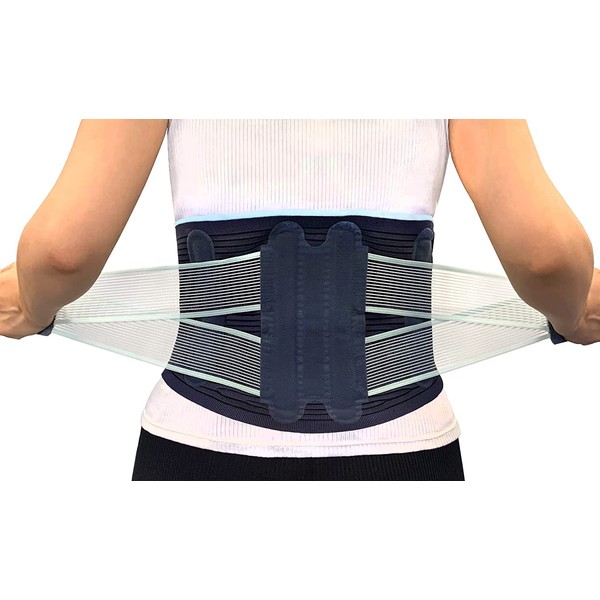 AllyFlex Sports® Lumbar Support - Back Brace For Men & Women Ergonomic Design and Lightweight Breathable Material Provide Back Support and Pain Relief for Waist - XL/XXL (39.0'' - 47.5'')