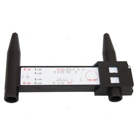 Wheel Bolt Stud Pattern Gauge Quick Size Rim Measurement Dimensions Hand Tool Ruler 4 5 6 8 Lug Holes for Auto Truck Tire Wheel Repair