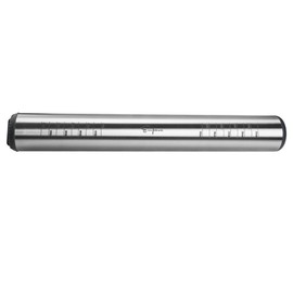Empava Premium 15.75” Rolling Pin - Professional Smooth Self-Cooled Rolling Pin with flour container & Measurements in Stainless Steel For Making Cookies, Pastries, Pizza, Pies and Pastas EMPV-GIFT06