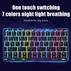 Bluetooth Keyboard Mouse Combo 7 Colours Night Light Wireless Keyboard
