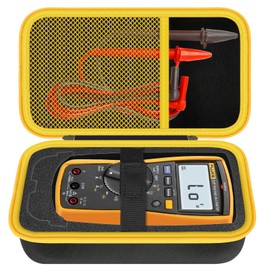 HESPLUS HESPLUS Carrying Case for Fluke 117/15B+/17B+/101/115/116/114/113/177/179/233/106/107 Digital Multimeter Testers and Accessories, Multimeter Storage Bag Organizer Box (with DIY Foam)