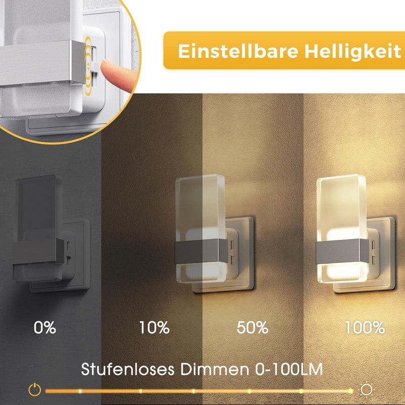 LOHAS-LED Night Light Socket with Twilight Sensor, Night Light Dimmable,