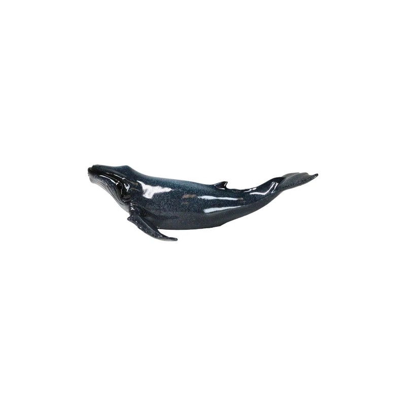 Large Nautical Ocean Marine Baleen Blue Humpback Whale Swimming Figurine