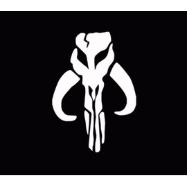 Bantha Skull Sticker Vinyl Decal Boba Fett Mandalorian, Die Cut Vinyl Decal for Windows, Cars, Trucks, Tool Boxes, laptops, MacBook - virtually Any Hard, Smooth Surface