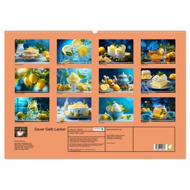 Sauer Gelb Lecker (Wandkalender 2026 DIN A2 quer), CALVENDO Monatskalender: Gewidmet der erfrischenden Frucht, die einem das Wasser im Munde zusammenlaufen lässt (CALVENDO Lifestyle)