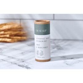 Sensitive Natural Deodorant (Aluminum Free, No Artificial Scents, Plastic Free Packaging) (Mint & Bergamot)