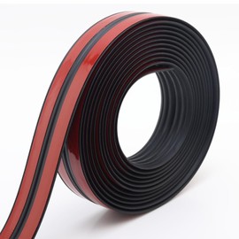 DIY Decorative Lines Peel and Stick Wall Molding Trim Wall Corner Protector Self Adhesive Flexible Inside & Outside Molding Trim for Wall, Floor, Table and Door Frame 1.5in x 16.4ft (Black)