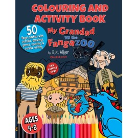 Fangazoo Colouring & Activity Book: 1: for Boys & Girls Ages 4 5 6 7 8 - Fangtastic Activities! - Puzzles, Mazes, Dot-to-Dot, Word Search, Spot The ... Adding, Number Bonds to 10 & Cursive Writing