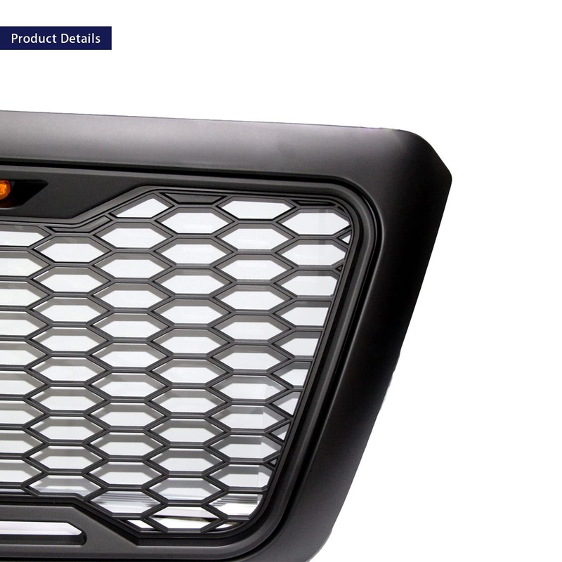 Front Grille Raptor Style Grille with Led Lights for 2004-2008