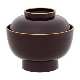 yam003 Yamanaka Lacquerware Zoni Bowl Soup Bowl with Lid, Large, Daimyo, Gold Painted 13.5 fl oz (400 ml), Dishwasher Safe, Japanese Tableware, Yamanaka Lacquerware, Traditional Crafts, Made in Japan