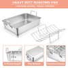 Leonyo Large Turkey Roasting Pan with V-shaped Rack, Rectangular 16
