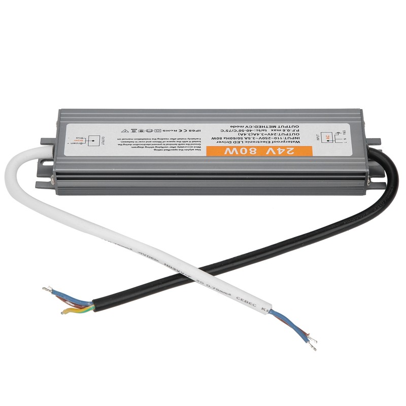 Wired 80W Ultrathin Waterproof Switch LED Driver Power Supply Source