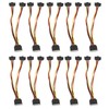 10Pcs SATA Power Adapter 15pin 1 Male to 2 Female