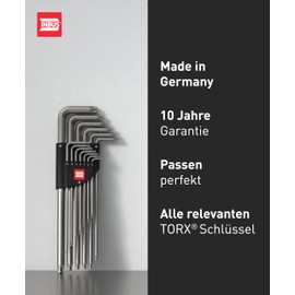 INBUS TORX Allen Key Set 13-Piece TX5-50 - Made in Germany 74216