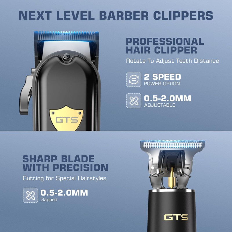 GTSPro Hair Clippers for Men, Clippers and Trimmers Set, Barber