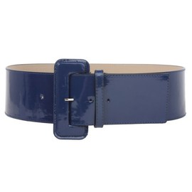 beltiscool Cinturón de piel liso de cintura alta para mujer, Azul marino, Large/X-Large - 40"