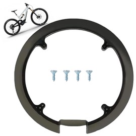 Zerquell Bicycle Chain Wheel Cover, Protective Film for 42t and 44t Chains, Plastic Sprocket Cover, Protective Plate for Mountain Bikes, Chain Guard Ring Crankset (Black)