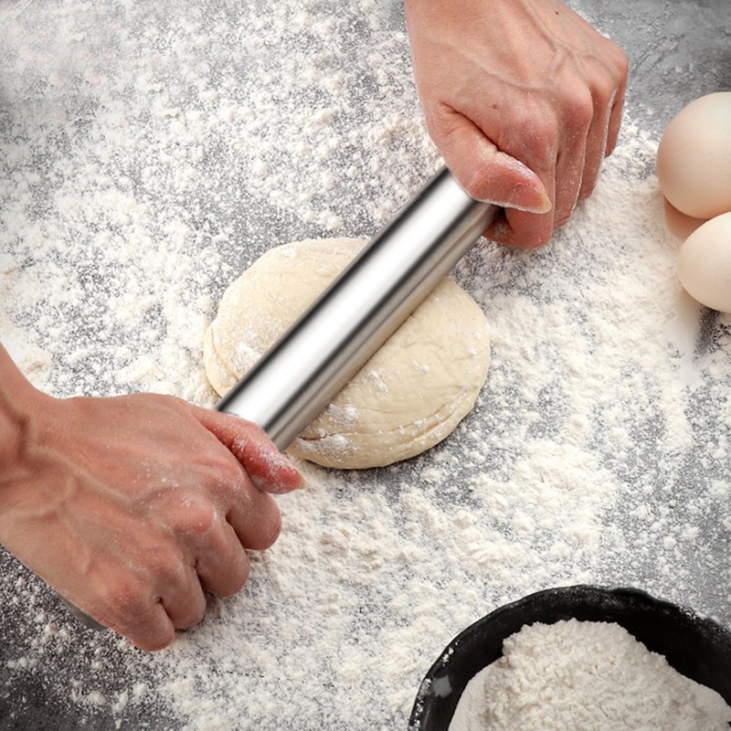 316 Stainless Steel Household Non Stick Rolling Pin Kitchen Cooking
